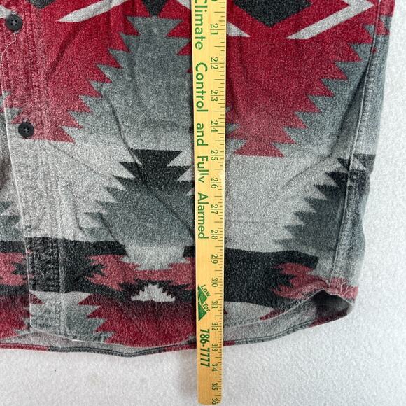Vintage WOOLRICH Shirt Men XL Flannel Navarro Aztec Southwestern Cotton Gray USA - Picture 13 of 14